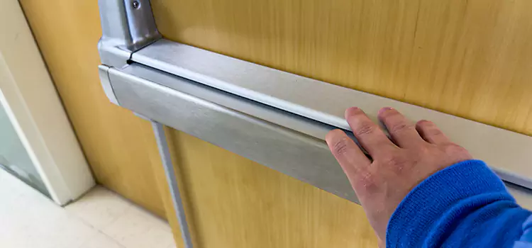 Installing a Push Bar on a Door Crown Point
